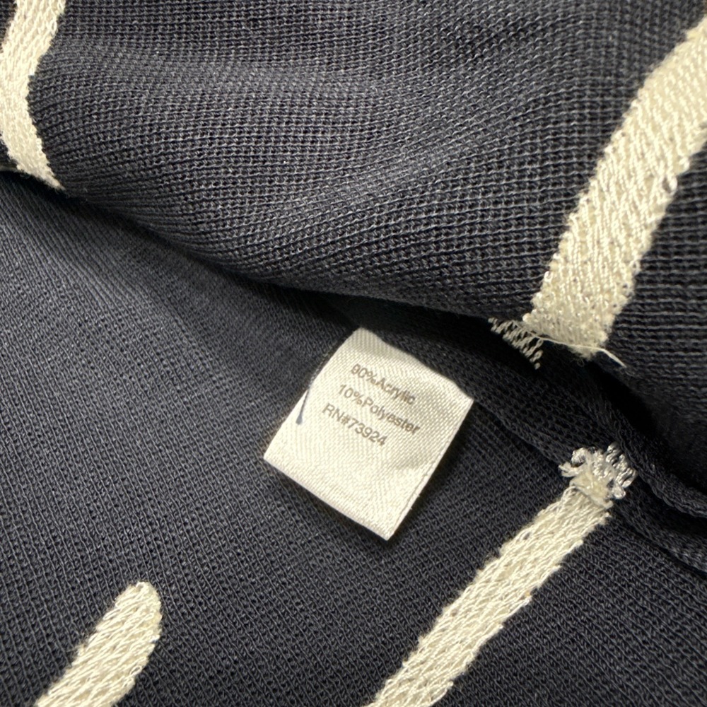 Ming Wang cardigan women's XL navy silver abstract career office work whimsical - Picture 9 of 10